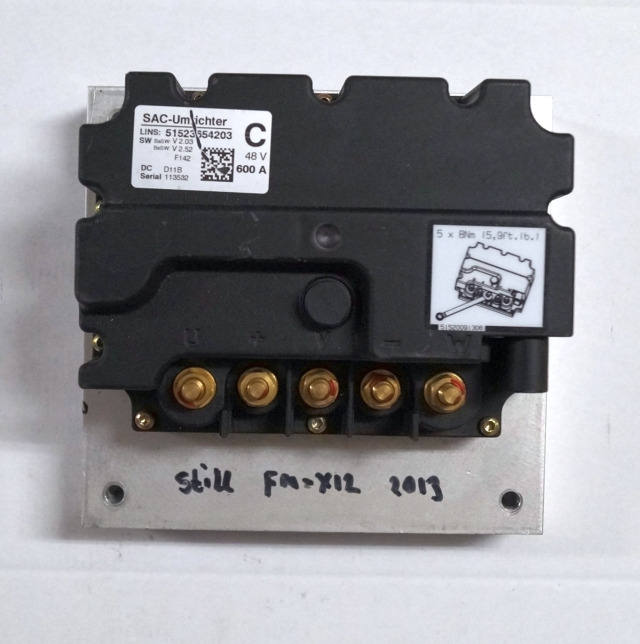 Still 51523654203 | Controller 48V/600A V2,03 V2,52 sn. 113532 from Still FMX12 - Kontrollenhet för Materialhanteringsutrustning: bild 1 Still 51523654203 | Controller 48V/600A V2,03 V2,52 sn. 113532 from Still FMX12 - Kontrollenhet för Materialhanteringsutrustning: bild 1