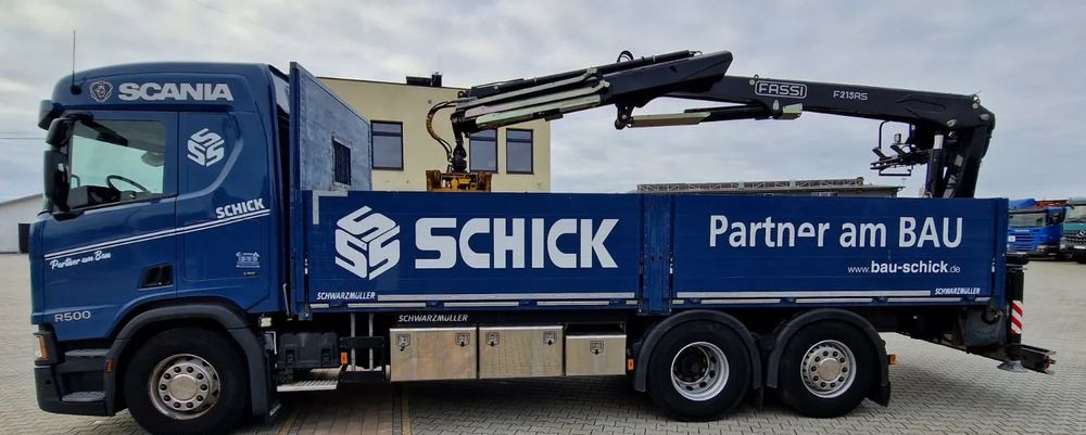 Scania Scania/ R 500/ 6x2 /Fassi F 215 AS - Flakbil, Kranbil: bild 3 Scania Scania/ R 500/ 6x2 /Fassi F 215 AS - Flakbil, Kranbil: bild 3