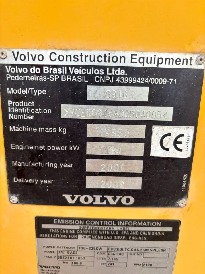 Volvo G 946 AWD (CE / Under Preparation) - Väghyvel: bild 2 Volvo G 946 AWD (CE / Under Preparation) - Väghyvel: bild 2