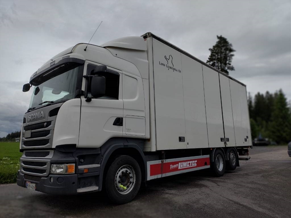 Scania R480 6x2 limetec kokosivuauk kori,liukukatto - Lastbil med skåp: bild 1 Scania R480 6x2 limetec kokosivuauk kori,liukukatto - Lastbil med skåp: bild 1