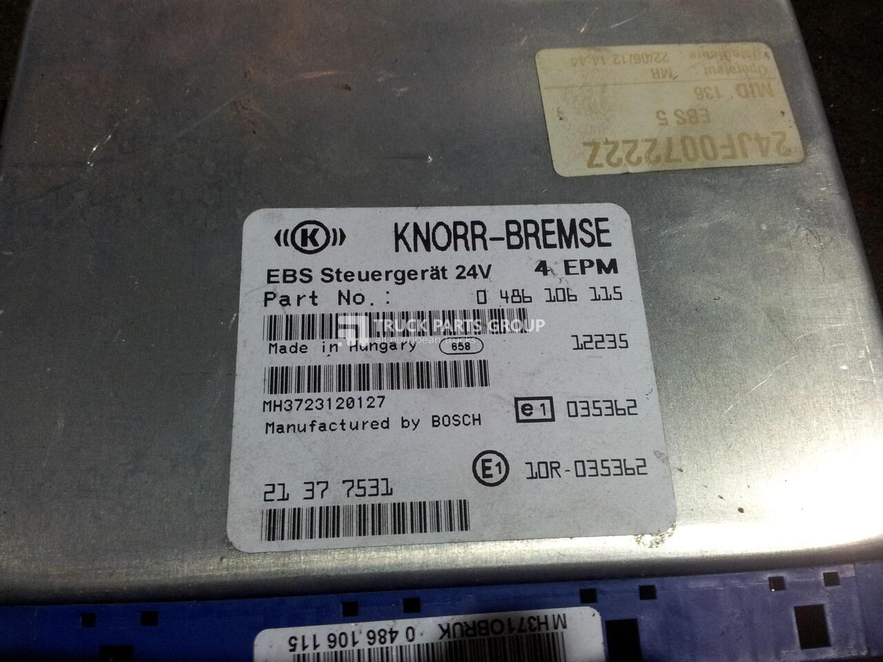 VOLVO FH13, FM13 EURO5 emission EBS control unit, brake system control, 0486106115 by KNORR-BREMSE, 21377531, EBS-MED,TYPE-FE,6*2, 22358919, 21377527, 21377527, 21377531, 22358919, 21377531, 048610611 - Kontrollenhet för Lastbil: bild 1 VOLVO FH13, FM13 EURO5 emission EBS control unit, brake system control, 0486106115 by KNORR-BREMSE, 21377531, EBS-MED,TYPE-FE,6*2, 22358919, 21377527, 21377527, 21377531, 22358919, 21377531, 048610611 - Kontrollenhet för Lastbil: bild 1