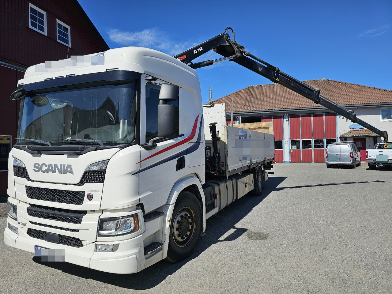 Scania P320 - Flakbil, Kranbil: bild 1 Scania P320 - Flakbil, Kranbil: bild 1