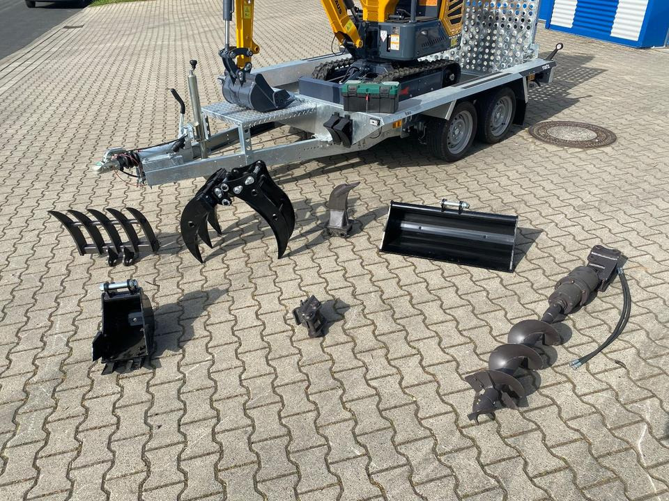 Minibagger BK1250JS + Tieflader + Zubehör *INKL.19% MWST*KUBOTA*BERGER KRAUS*JOYSTICK*SOFORT!* - Minigrävmaskin, Släp: bild 3 Minibagger BK1250JS + Tieflader + Zubehör *INKL.19% MWST*KUBOTA*BERGER KRAUS*JOYSTICK*SOFORT!* - Minigrävmaskin, Släp: bild 3