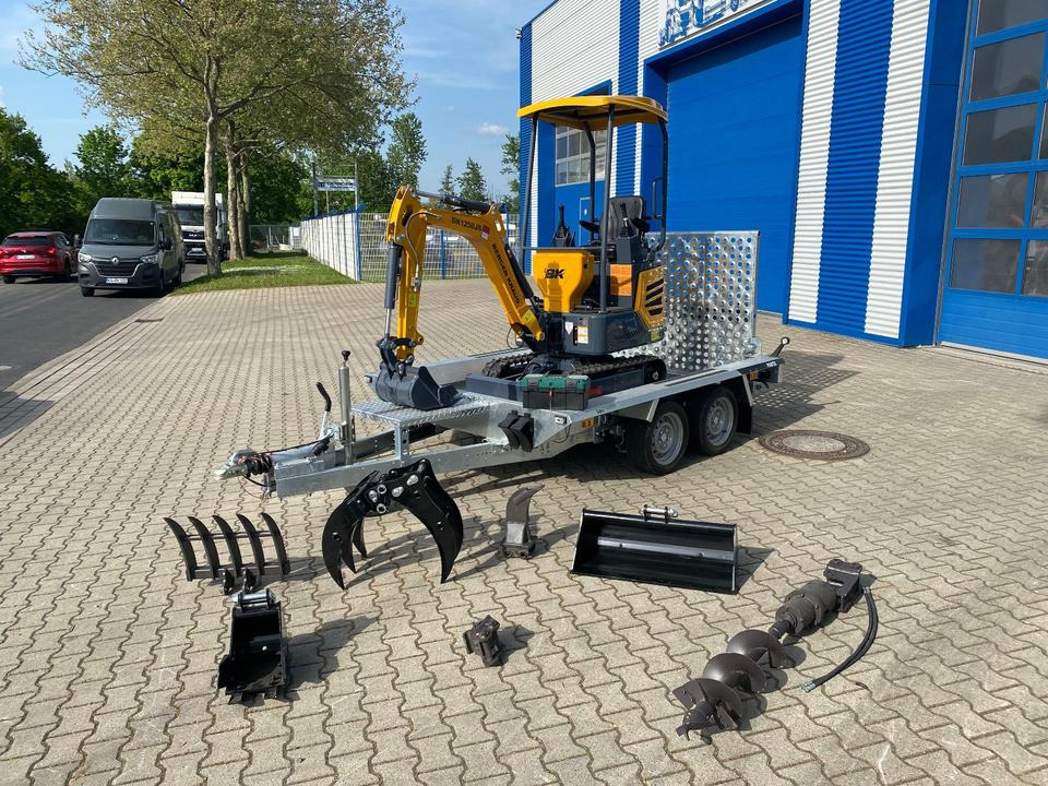 Minibagger BK1250JS + Tieflader + Zubehör *INKL.19% MWST*KUBOTA*BERGER KRAUS*JOYSTICK*SOFORT!* - Minigrävmaskin, Släp: bild 1 Minibagger BK1250JS + Tieflader + Zubehör *INKL.19% MWST*KUBOTA*BERGER KRAUS*JOYSTICK*SOFORT!* - Minigrävmaskin, Släp: bild 1