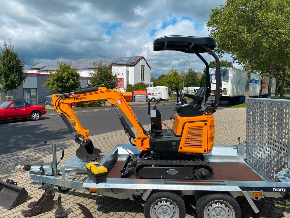 Minibagger BK1300JSR + Anhänger + Zubehör *INKL.19% MWST*BERGER KRAUS*KUBOTA*JOYSTICK*SCHENKWARM*SOFORT!* - Minigrävmaskin, Släp: bild 4 Minibagger BK1300JSR + Anhänger + Zubehör *INKL.19% MWST*BERGER KRAUS*KUBOTA*JOYSTICK*SCHENKWARM*SOFORT!* - Minigrävmaskin, Släp: bild 4