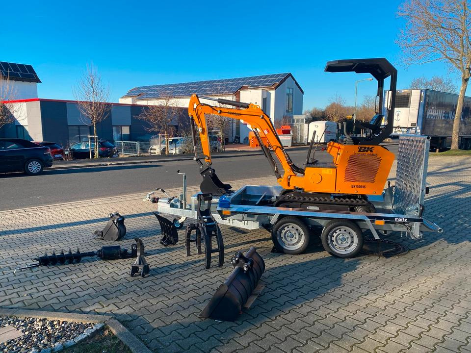 Minibagger BK1500JS + Anhänger *INKL.19% MWST*BERGER KRAUS*KUBOTA*JOYSTICK*ZUBEHÖRPAKET*SOFORT!* - Minigrävmaskin, Släp: bild 4 Minibagger BK1500JS + Anhänger *INKL.19% MWST*BERGER KRAUS*KUBOTA*JOYSTICK*ZUBEHÖRPAKET*SOFORT!* - Minigrävmaskin, Släp: bild 4