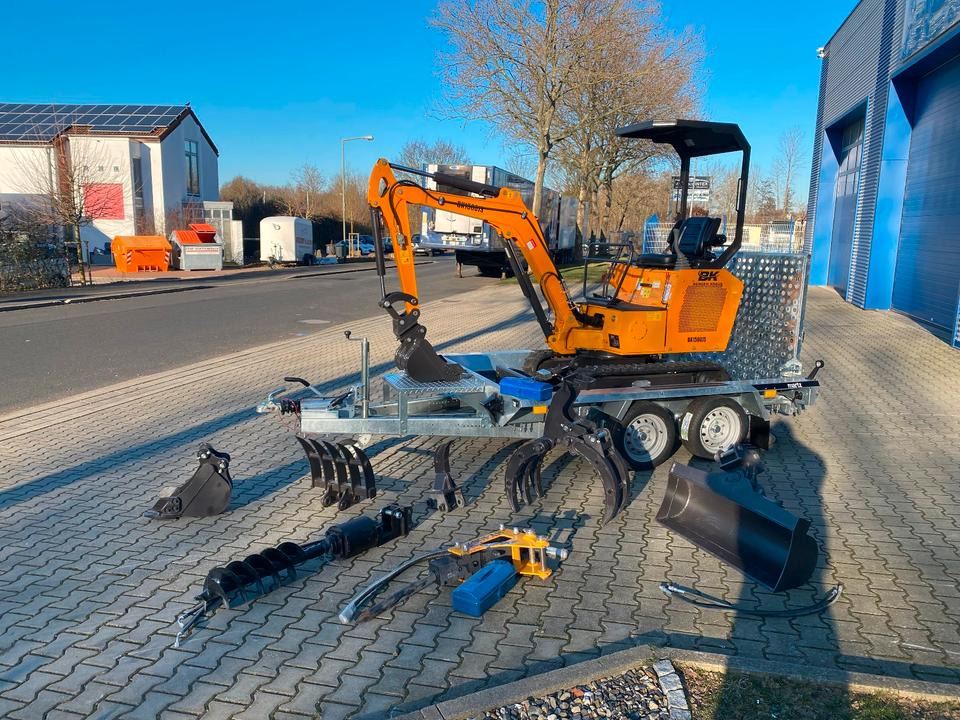 Minibagger BK1500JS + Anhänger + Zubehör *INKL.19% MWST*KUBOTA*BERGER KRAUS*JOYSTICK*ZUBEHÖRPAKET GROß*SOFORT!* - Minigrävmaskin, Släp: bild 2 Minibagger BK1500JS + Anhänger + Zubehör *INKL.19% MWST*KUBOTA*BERGER KRAUS*JOYSTICK*ZUBEHÖRPAKET GROß*SOFORT!* - Minigrävmaskin, Släp: bild 2