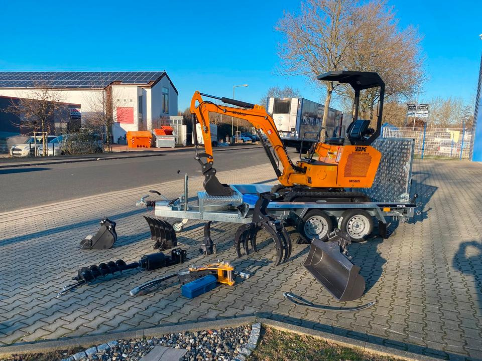 Minibagger BK1500JS + Anhänger + Zubehör *INKL.19% MWST*KUBOTA*BERGER KRAUS*JOYSTICK*ZUBEHÖRPAKET GROß*SOFORT!* - Minigrävmaskin, Släp: bild 3 Minibagger BK1500JS + Anhänger + Zubehör *INKL.19% MWST*KUBOTA*BERGER KRAUS*JOYSTICK*ZUBEHÖRPAKET GROß*SOFORT!* - Minigrävmaskin, Släp: bild 3