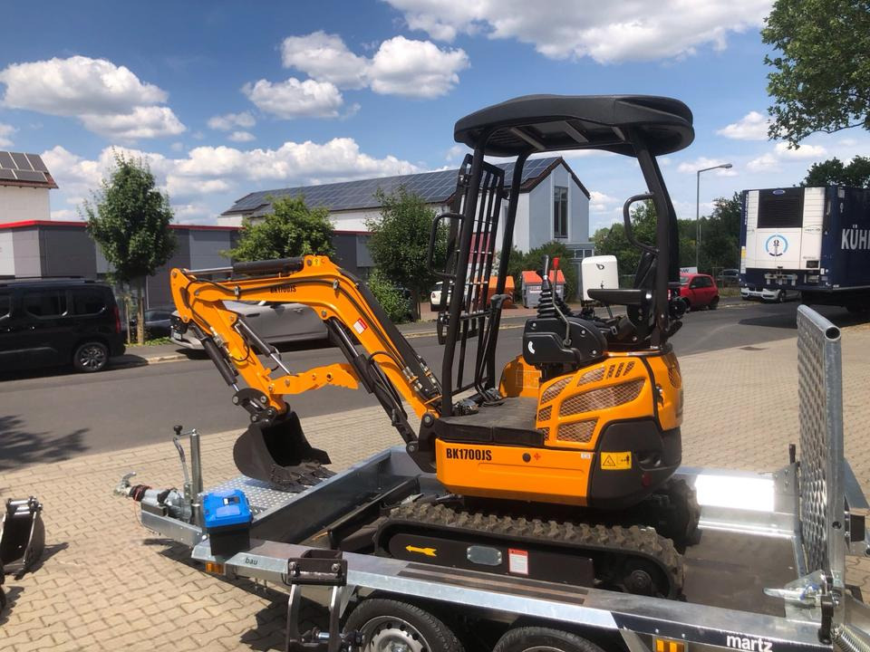 Minibagger BK1700JS +Tieflader +Zubehör *INKL.19% MWST*BERGER KRAUS*KUBOTA*JOYST*SOFORT! - Minigrävmaskin, Släp: bild 4 Minibagger BK1700JS +Tieflader +Zubehör *INKL.19% MWST*BERGER KRAUS*KUBOTA*JOYST*SOFORT! - Minigrävmaskin, Släp: bild 4