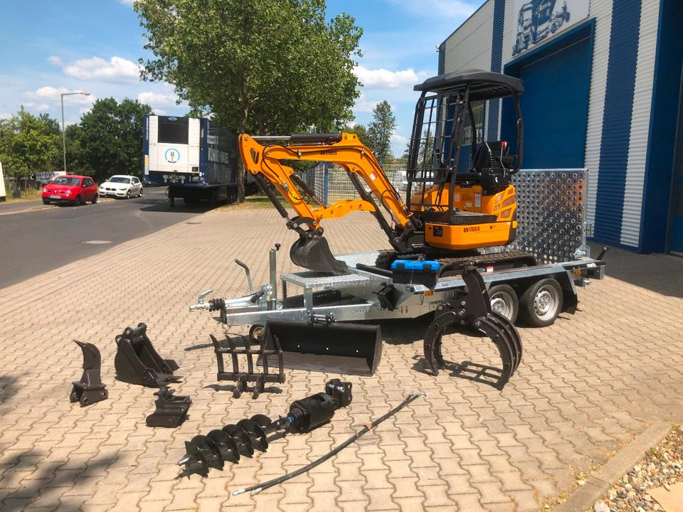 Minibagger BK1700JS + Tieflader + Zubehör *INKL.19% MWST*BERGER KRAUS*KUBOTA*JOYST*SOFORT! - Minigrävmaskin, Släp: bild 2 Minibagger BK1700JS + Tieflader + Zubehör *INKL.19% MWST*BERGER KRAUS*KUBOTA*JOYST*SOFORT! - Minigrävmaskin, Släp: bild 2