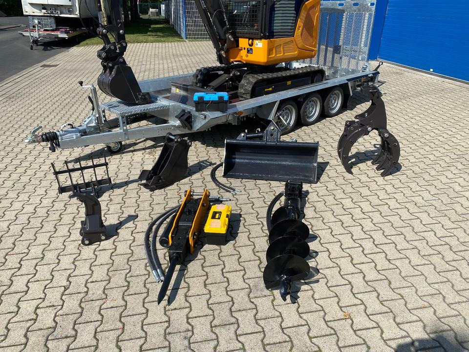 Minibagger BK2800ASR + Tieflader + Zubehör *INKL.19% MWST*BERGER KRAUS*KUBOTA*SCHWENKARM* VERSTELLFAHRWERK*KLIMA* - Minigrävmaskin, Släp: bild 3 Minibagger BK2800ASR + Tieflader + Zubehör *INKL.19% MWST*BERGER KRAUS*KUBOTA*SCHWENKARM* VERSTELLFAHRWERK*KLIMA* - Minigrävmaskin, Släp: bild 3