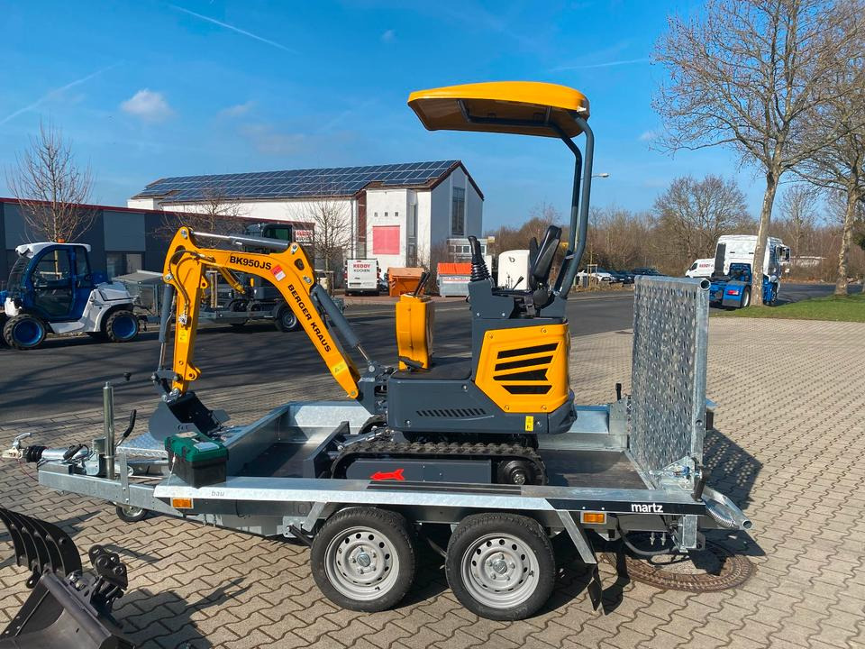 Minibagger BK950JS + Tieflader + Zubehör *INKL.19% MWST*BERGER KRAUS*JOYSTICK*SOFORT!* - Minigrävmaskin, Släp: bild 3 Minibagger BK950JS + Tieflader + Zubehör *INKL.19% MWST*BERGER KRAUS*JOYSTICK*SOFORT!* - Minigrävmaskin, Släp: bild 3