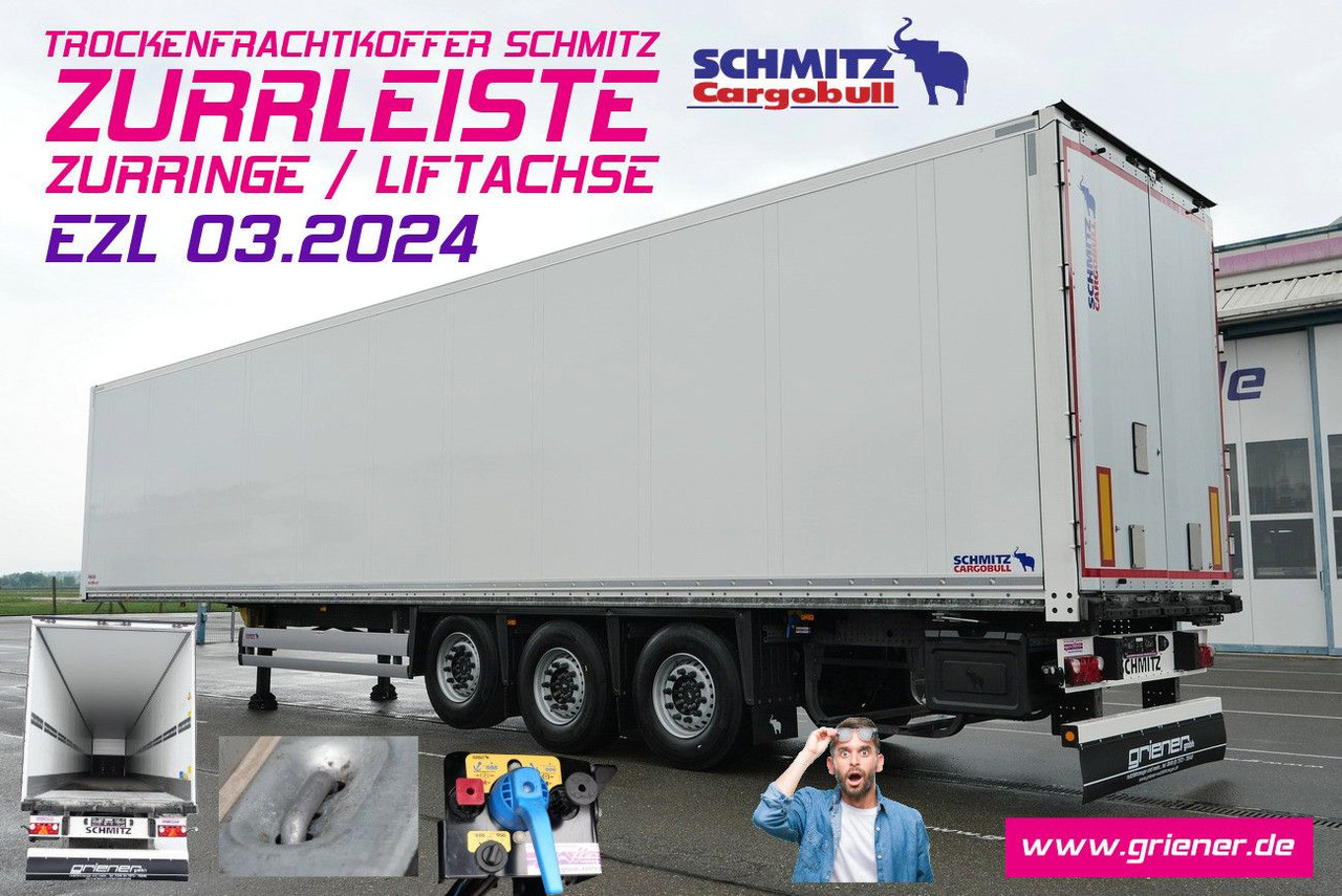Schmitz Cargobull SKO/SBO 24 ZURRLEISTE / ZURRINGE / LIFTACHSE - Skåp semitrailer: bild 1 Schmitz Cargobull SKO/SBO 24 ZURRLEISTE / ZURRINGE / LIFTACHSE - Skåp semitrailer: bild 1