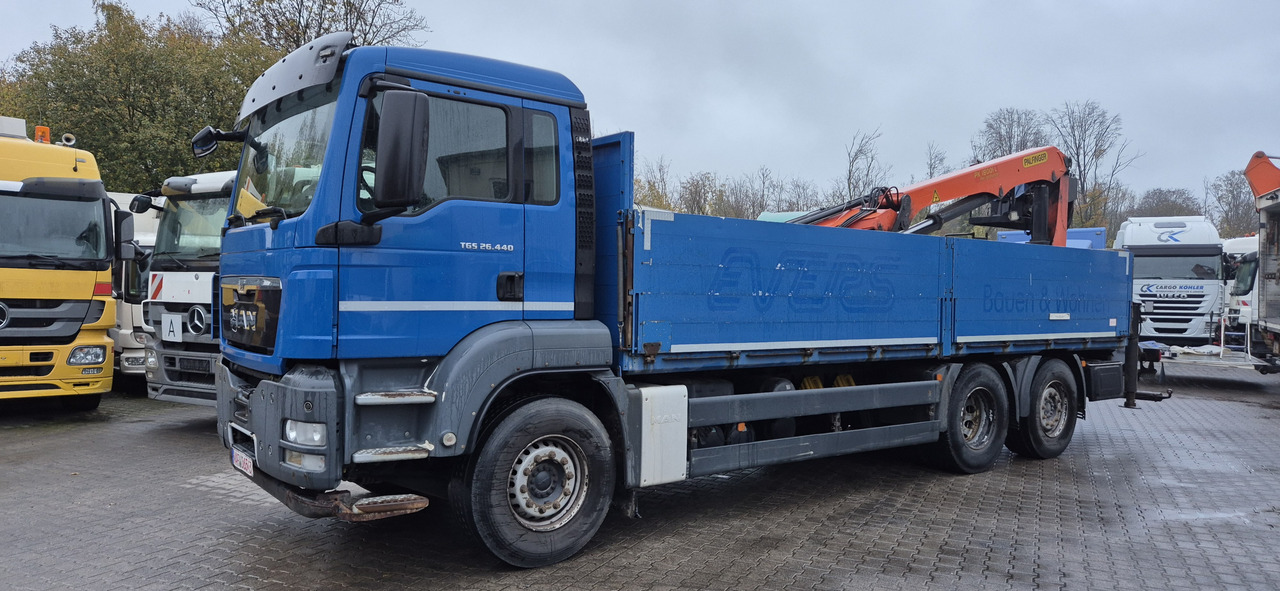 MAN 28.440 TGS 26.440 mit PK 18002 Kran - Kranbil, Flakbil: bild 1 MAN 28.440 TGS 26.440 mit PK 18002 Kran - Kranbil, Flakbil: bild 1