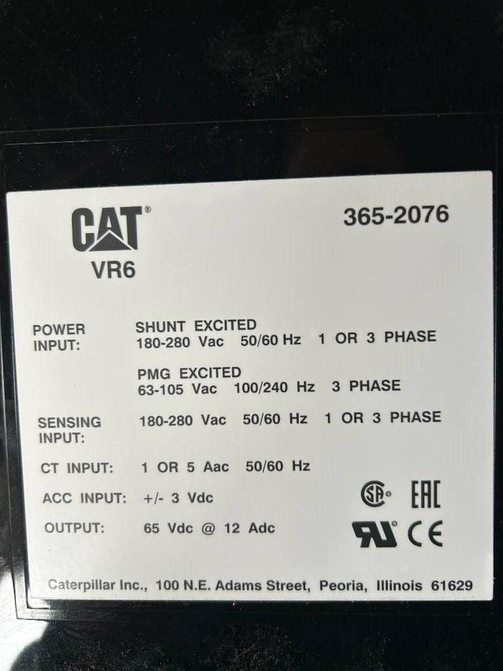 CAT AVR 365-2076 - DPX-25082 - Elektriskt system för Byggmaskiner: bild 4 CAT AVR 365-2076 - DPX-25082 - Elektriskt system för Byggmaskiner: bild 4