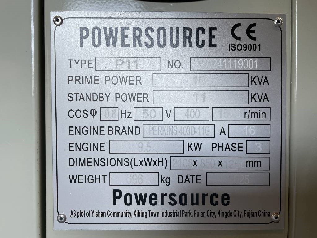 Perkins 403D-11G - 11 kVA Generator - DPX-19799 - Elgenerator: bild 4 Perkins 403D-11G - 11 kVA Generator - DPX-19799 - Elgenerator: bild 4