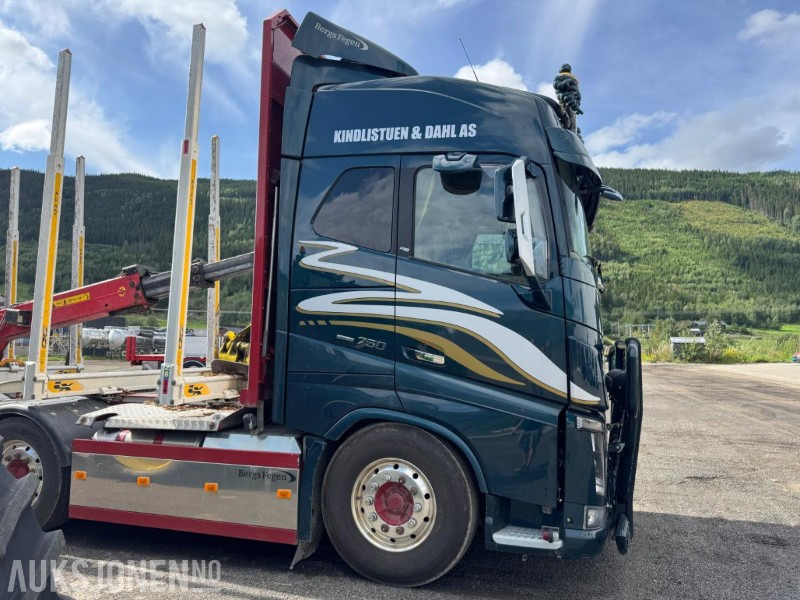 2018 Volvo FH16 8X4 Euro6 komplett tømmerbil med kran og henger. - Timmerbil: bild 5 2018 Volvo FH16 8X4 Euro6 komplett tømmerbil med kran og henger. - Timmerbil: bild 5