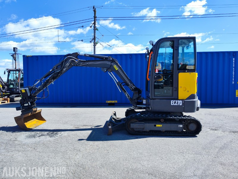 2022 Volvo EC27D – Meget godt utstyrt minigraver med lavt timeantall - Minigrävmaskin: bild 1 2022 Volvo EC27D – Meget godt utstyrt minigraver med lavt timeantall - Minigrävmaskin: bild 1