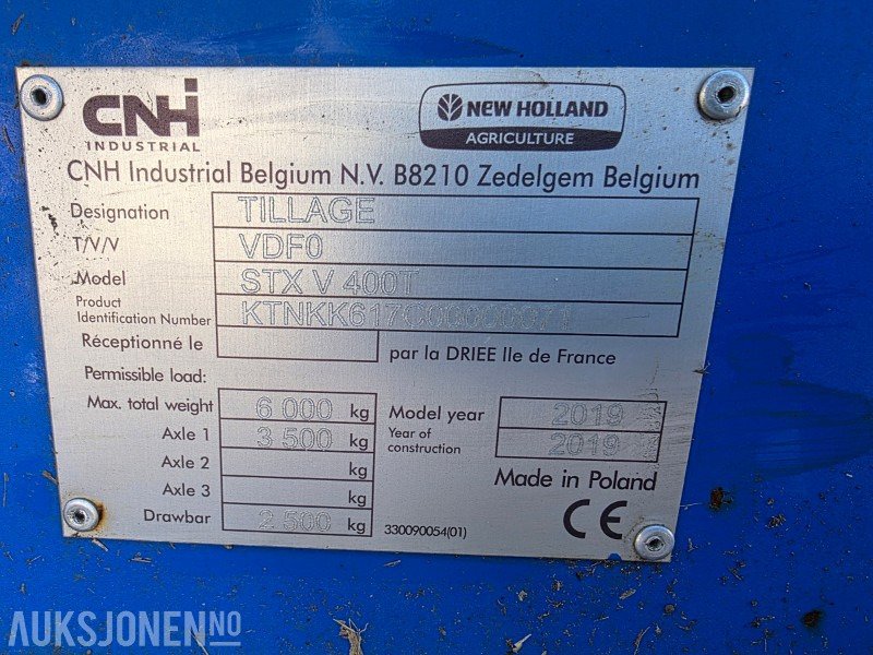 Lantbruksmaskiner 2019 New Holland grubber STX V 400T: bild 14
