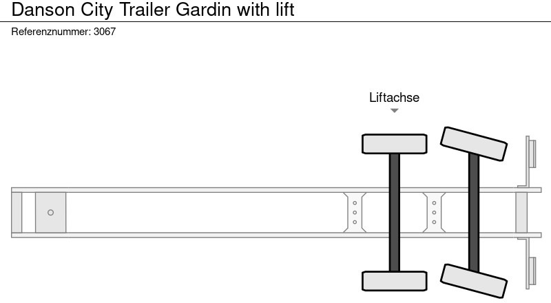 Biltransportbil semitrailer DANSON City Trailer Gardin with lift: bild 14