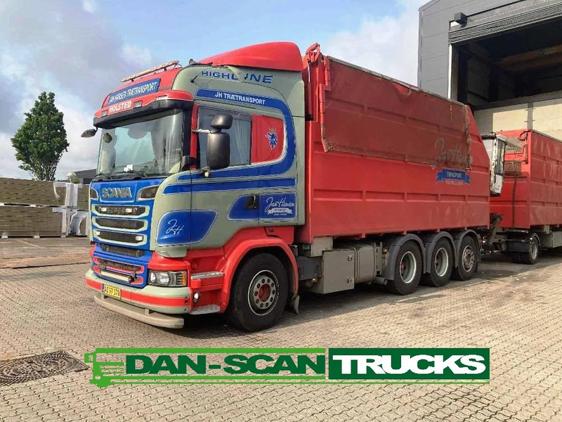 Scania R580 V8 Inkl Palfinger Epsilon Crane. 3 way tipper. Air/ Air suspension. inkl Trailer - Tippbil lastbil: bild 1 Scania R580 V8 Inkl Palfinger Epsilon Crane. 3 way tipper. Air/ Air suspension. inkl Trailer - Tippbil lastbil: bild 1