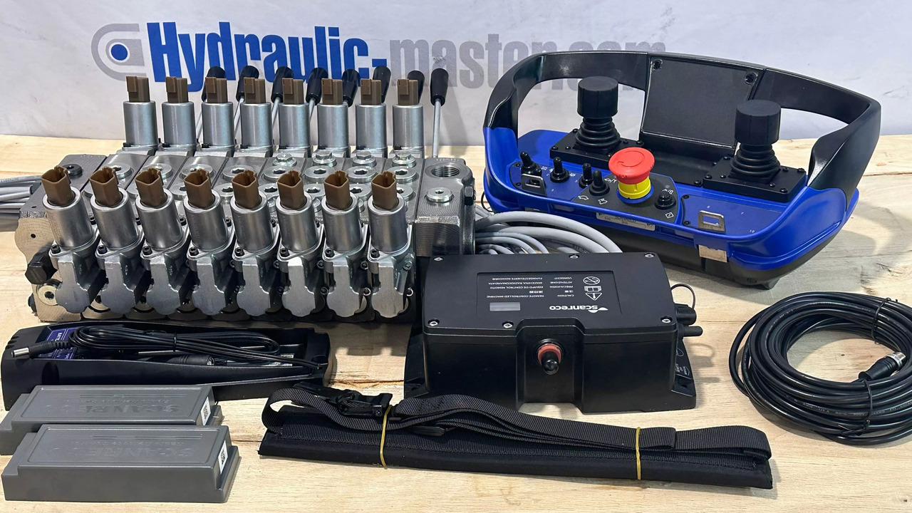 Set Radio Remote Scanreco RC 400 with Valve Palfinger Hiab Cranab Loglift - Skogsvagn: bild 1 Set Radio Remote Scanreco RC 400 with Valve Palfinger Hiab Cranab Loglift - Skogsvagn: bild 1