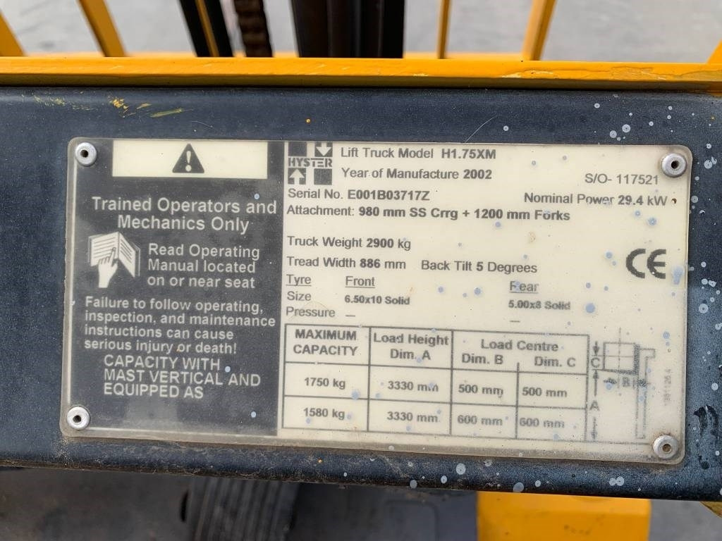 Hyster H 1.75 XM - Gasoltruck: bild 3 Hyster H 1.75 XM - Gasoltruck: bild 3