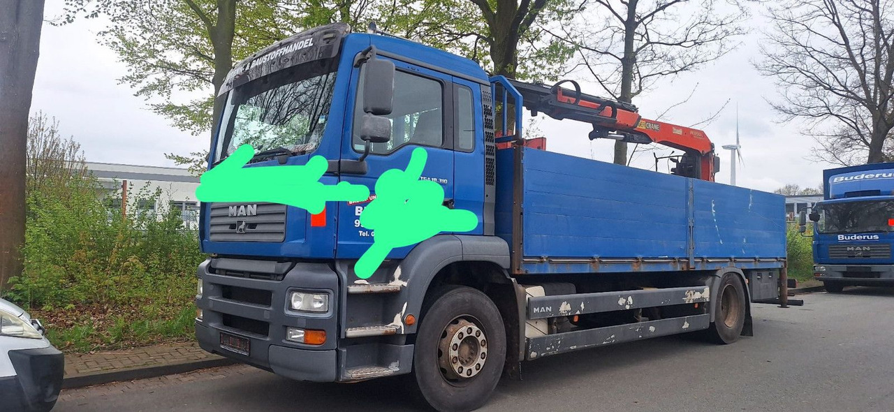 MAN 18.310 Pritsche mit Kran - Flakbil: bild 1 MAN 18.310 Pritsche mit Kran - Flakbil: bild 1