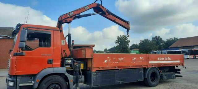 MAN TG-M18.280PS Hiab 111B-2 mit Funk - Flakbil, Kranbil: bild 1 MAN TG-M18.280PS Hiab 111B-2 mit Funk - Flakbil, Kranbil: bild 1