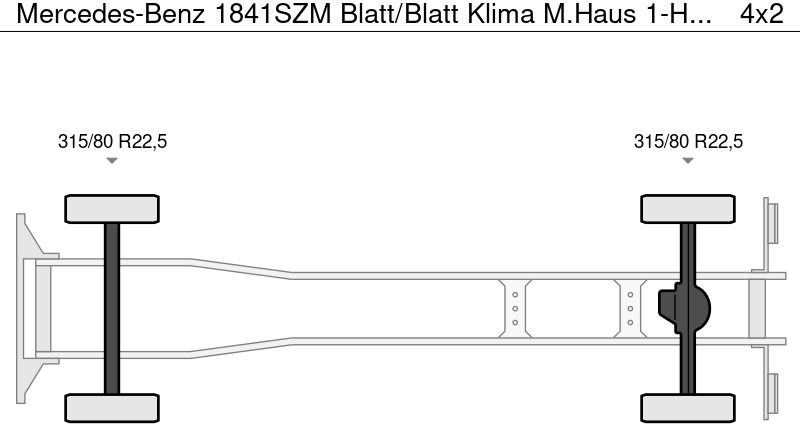 Mercedes-Benz 1841SZM Blatt/Blatt Klima M.Haus 1-Hand - Tippbil lastbil: bild 4 Mercedes-Benz 1841SZM Blatt/Blatt Klima M.Haus 1-Hand - Tippbil lastbil: bild 4