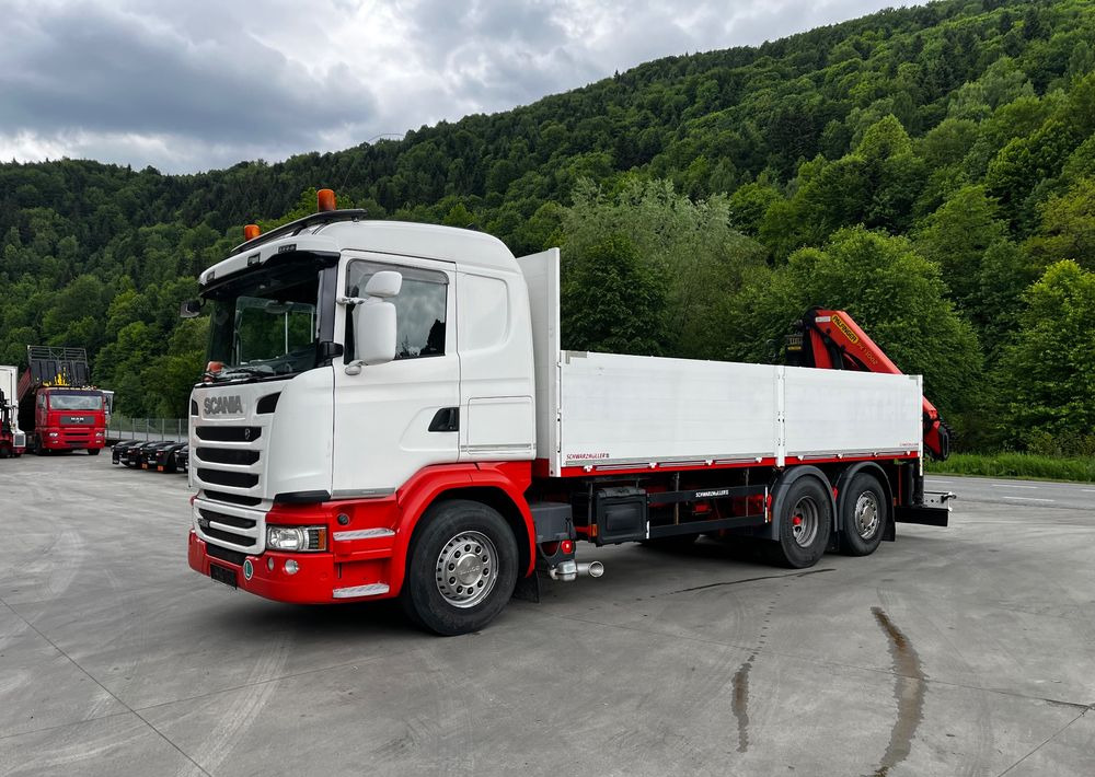 Scania G450 // 6x2// Skrzynia 6.40x2.49 // HDS Palfinger // Oś skrętna podnoszona // - Flakbil, Kranbil: bild 2 Scania G450 // 6x2// Skrzynia 6.40x2.49 // HDS Palfinger // Oś skrętna podnoszona // - Flakbil, Kranbil: bild 2