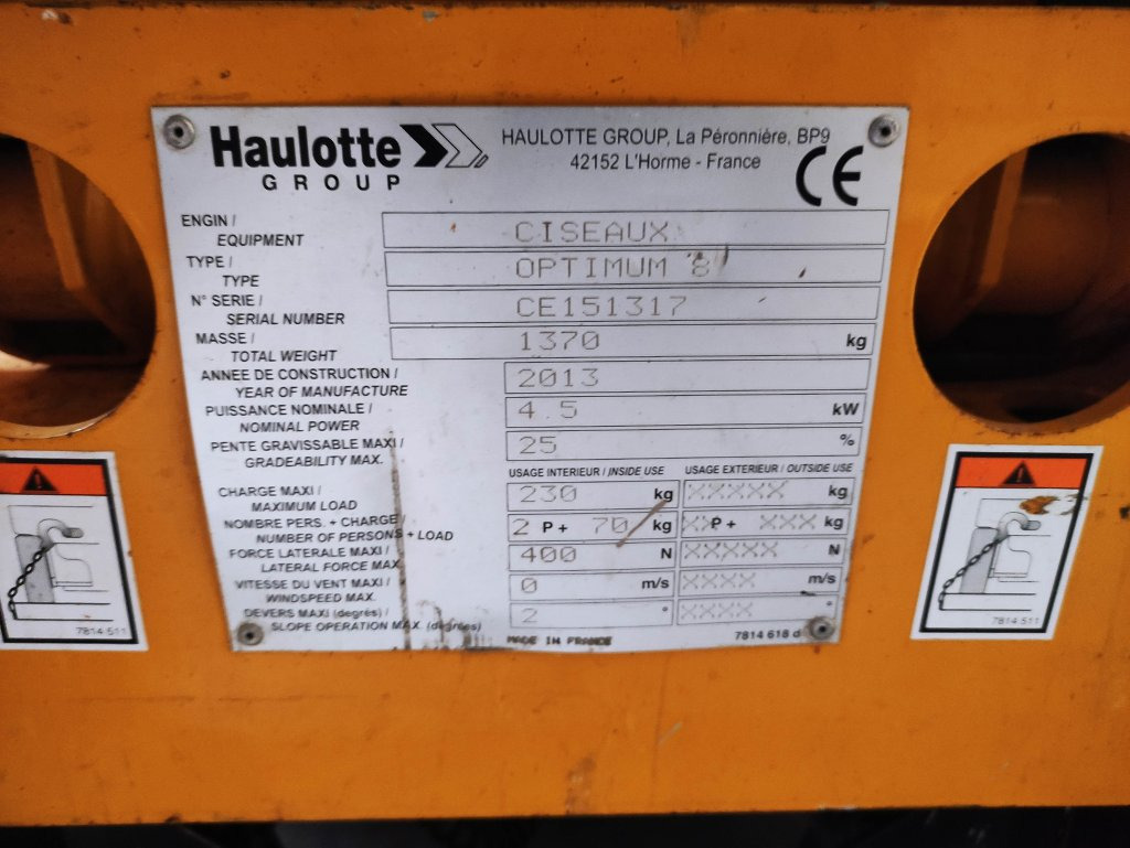 Haulotte OPTIMUM8 - Saxlift: bild 5 Haulotte OPTIMUM8 - Saxlift: bild 5