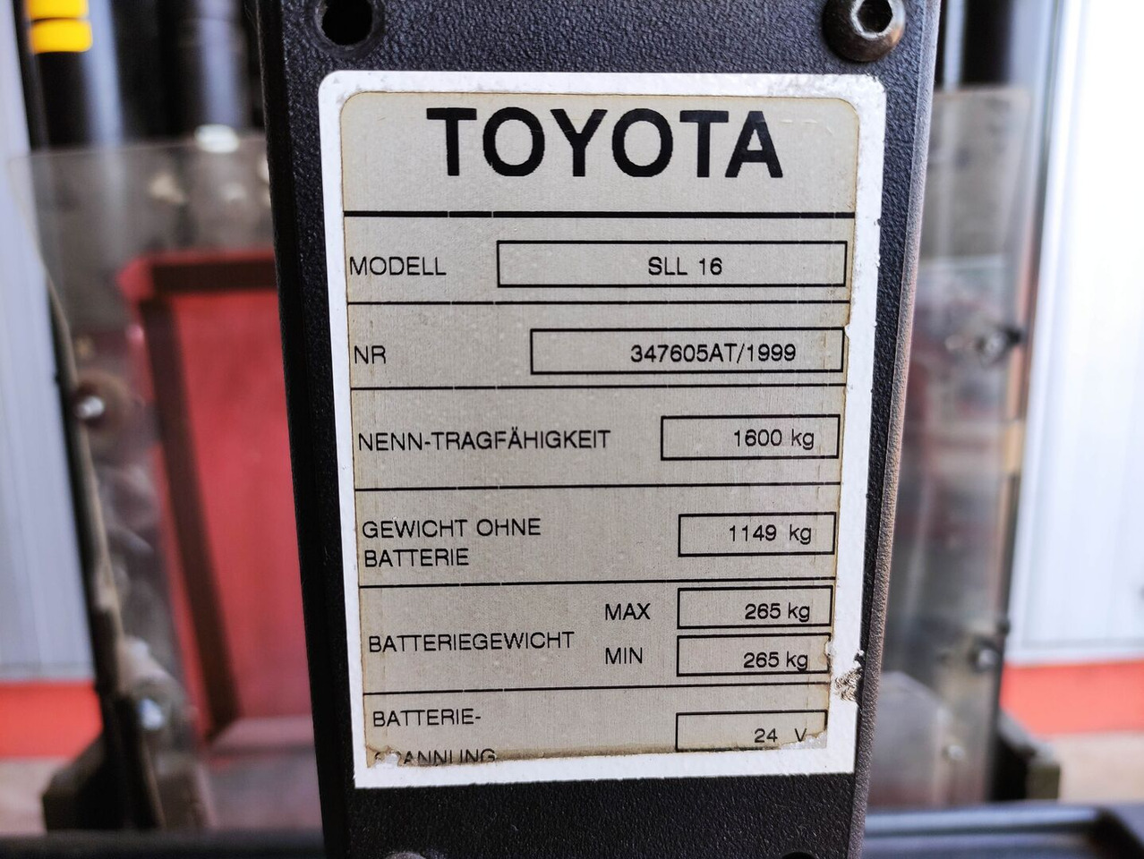 Toyota SLL 16 - Staplare: bild 5 Toyota SLL 16 - Staplare: bild 5