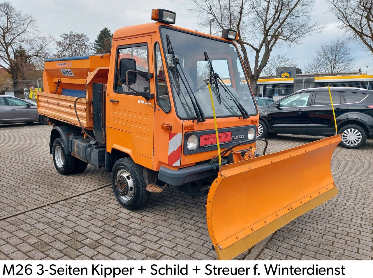 Multicar M26 4X4 WINTER DIENST STREUER + SCHILD ALLRAD - Transportbil med tippflak: bild 1 Multicar M26 4X4 WINTER DIENST STREUER + SCHILD ALLRAD - Transportbil med tippflak: bild 1