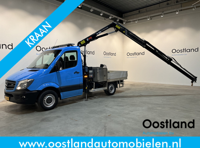 Mercedes-Benz Sprinter 316 CDI RWD Open Laadbak / Hiab XS 033 D-2 Kraan PTO / Euro 6 / Knijpbak / Airco / Trekhaak / Cruise Control / 3-Zits - Transportbil med flak: bild 1 Mercedes-Benz Sprinter 316 CDI RWD Open Laadbak / Hiab XS 033 D-2 Kraan PTO / Euro 6 / Knijpbak / Airco / Trekhaak / Cruise Control / 3-Zits - Transportbil med flak: bild 1