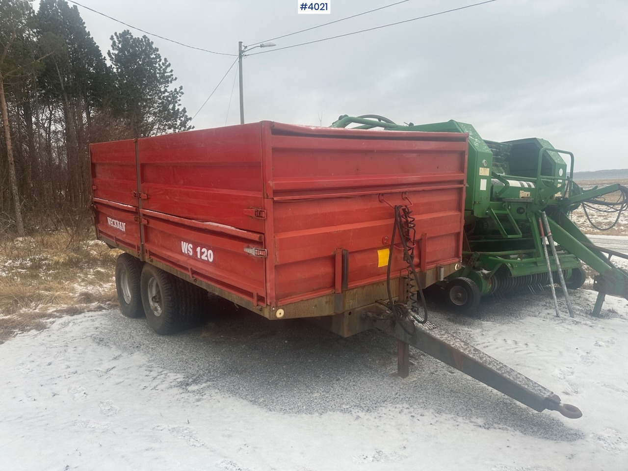 2006 Weckman WS120 traktorhenger m/ rundballegrinder og toppkarmer. - Traktorvagn: bild 1 2006 Weckman WS120 traktorhenger m/ rundballegrinder og toppkarmer. - Traktorvagn: bild 1