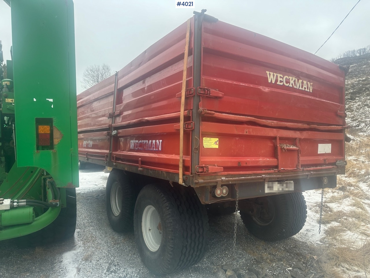 2006 Weckman WS120 traktorhenger m/ rundballegrinder og toppkarmer. - Traktorvagn: bild 3 2006 Weckman WS120 traktorhenger m/ rundballegrinder og toppkarmer. - Traktorvagn: bild 3