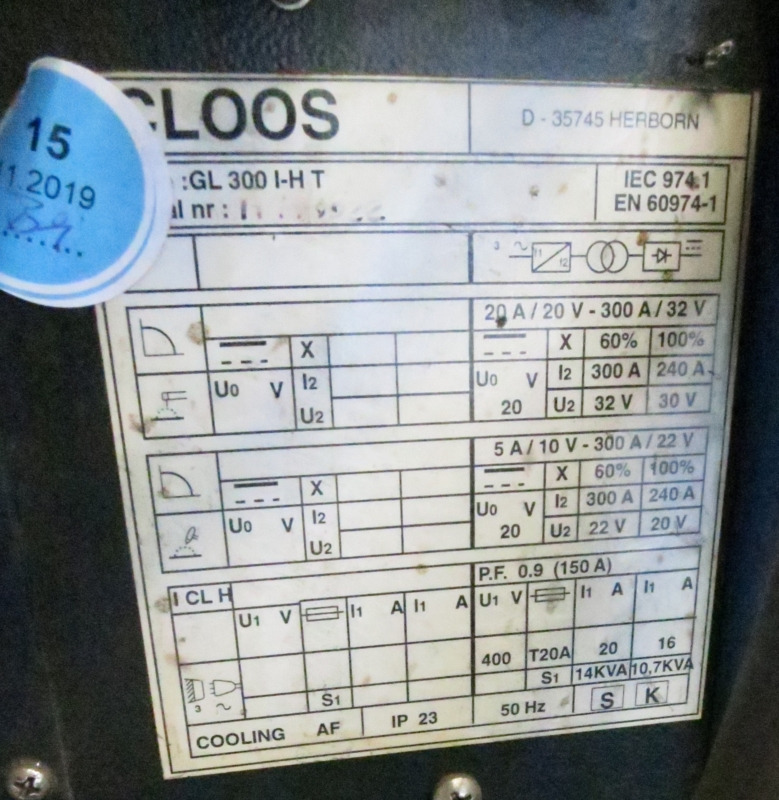 GLOOS GL 300 - Svetsutrustning: bild 3 GLOOS GL 300 - Svetsutrustning: bild 3