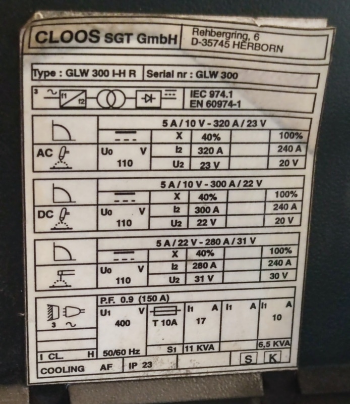 GLOOS SGT GLW 300 - Svetsutrustning: bild 2 GLOOS SGT GLW 300 - Svetsutrustning: bild 2