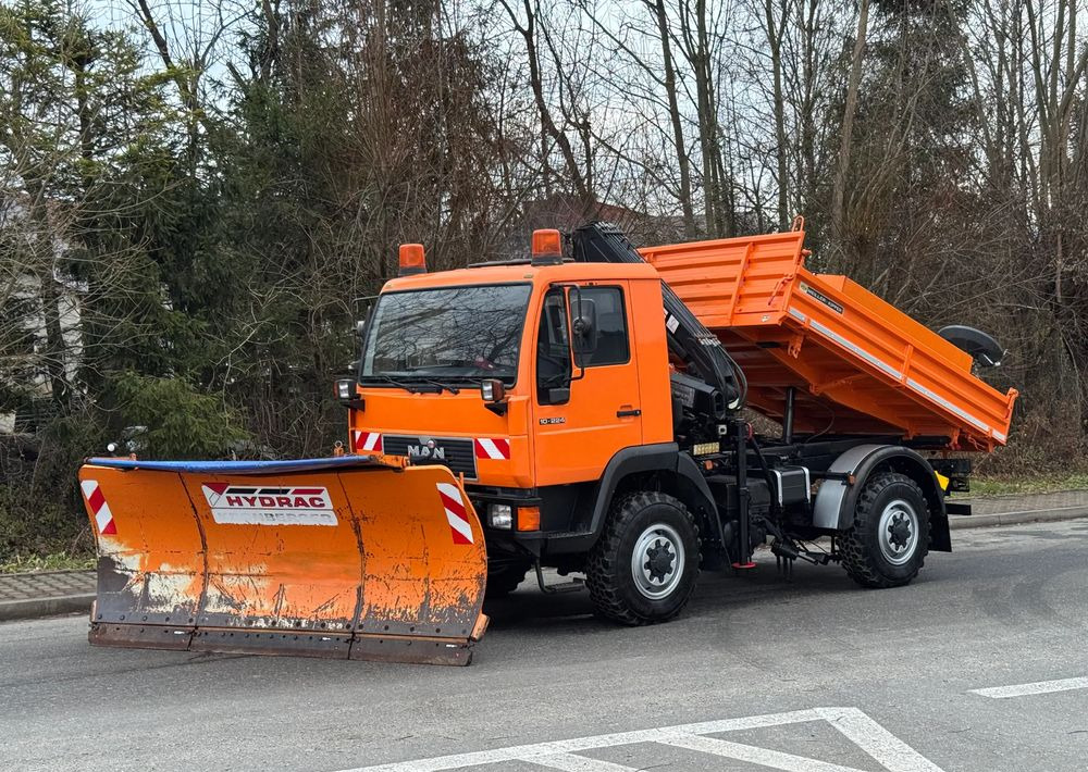 MAN * MAN LE 10.220 *Kiper Wywrotka * 4x4 * Pług Piaskarka * Zimowe Utrzymanie * Sprowadzony * HDS MKG * - Tippbil lastbil: bild 1 MAN * MAN LE 10.220 *Kiper Wywrotka * 4x4 * Pług Piaskarka * Zimowe Utrzymanie * Sprowadzony * HDS MKG * - Tippbil lastbil: bild 1