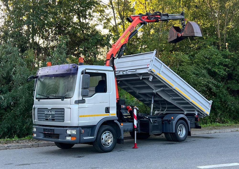 MAN MAN TGL 12-240 Kiper Wywrotka 4x2 Kran PALFINGER PK 12500 BARDZO DOBRY STAN - Tippbil lastbil: bild 1 MAN MAN TGL 12-240 Kiper Wywrotka 4x2 Kran PALFINGER PK 12500 BARDZO DOBRY STAN - Tippbil lastbil: bild 1