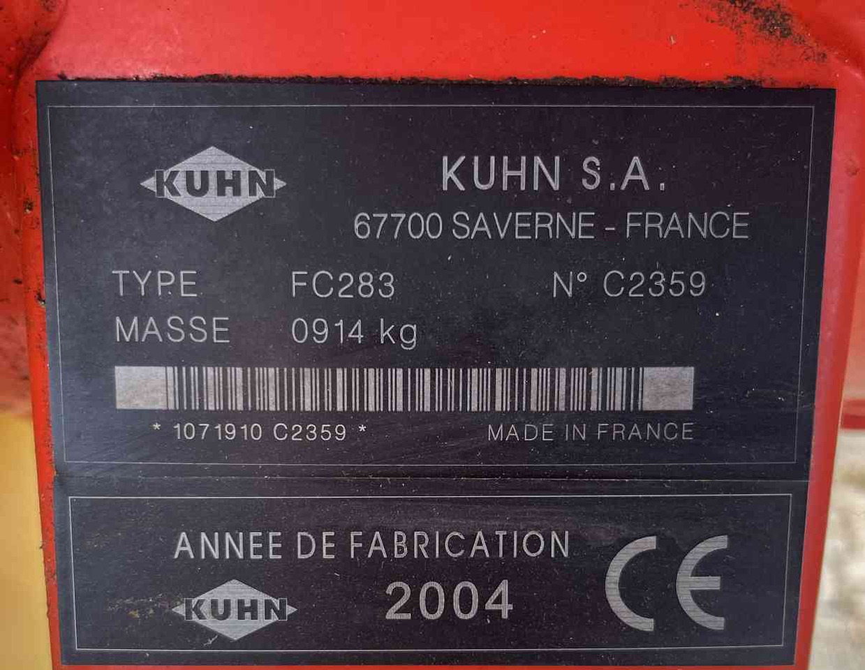 Kuhn FC283 schijvenmaaier achtermaaier weidebouwmachines - Slåttermaskin: bild 4 Kuhn FC283 schijvenmaaier achtermaaier weidebouwmachines - Slåttermaskin: bild 4