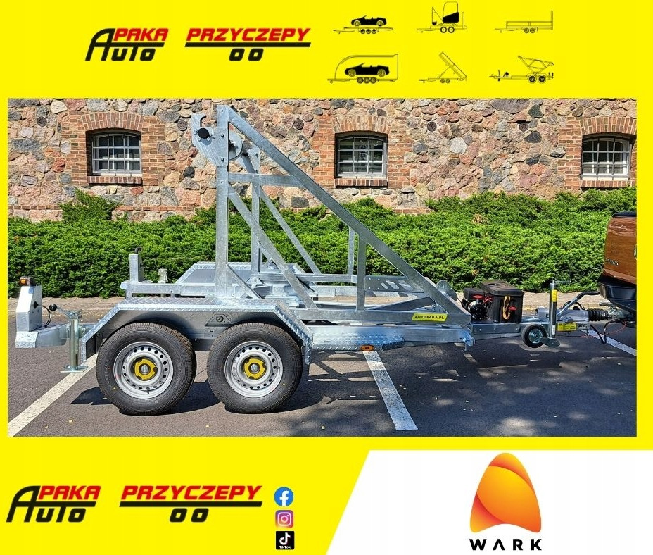 PRZYCZEPA KABLOWA Z WCIĄGARKĄ ELEKTRYCZNĄ 4530 KG, DMC 3500 KG / CABLE TRAILER WITH ELECTRIC WINCH 4530 KG, DMC 3500 KG - Kabelsläp: bild 1 PRZYCZEPA KABLOWA Z WCIĄGARKĄ ELEKTRYCZNĄ 4530 KG, DMC 3500 KG / CABLE TRAILER WITH ELECTRIC WINCH 4530 KG, DMC 3500 KG - Kabelsläp: bild 1