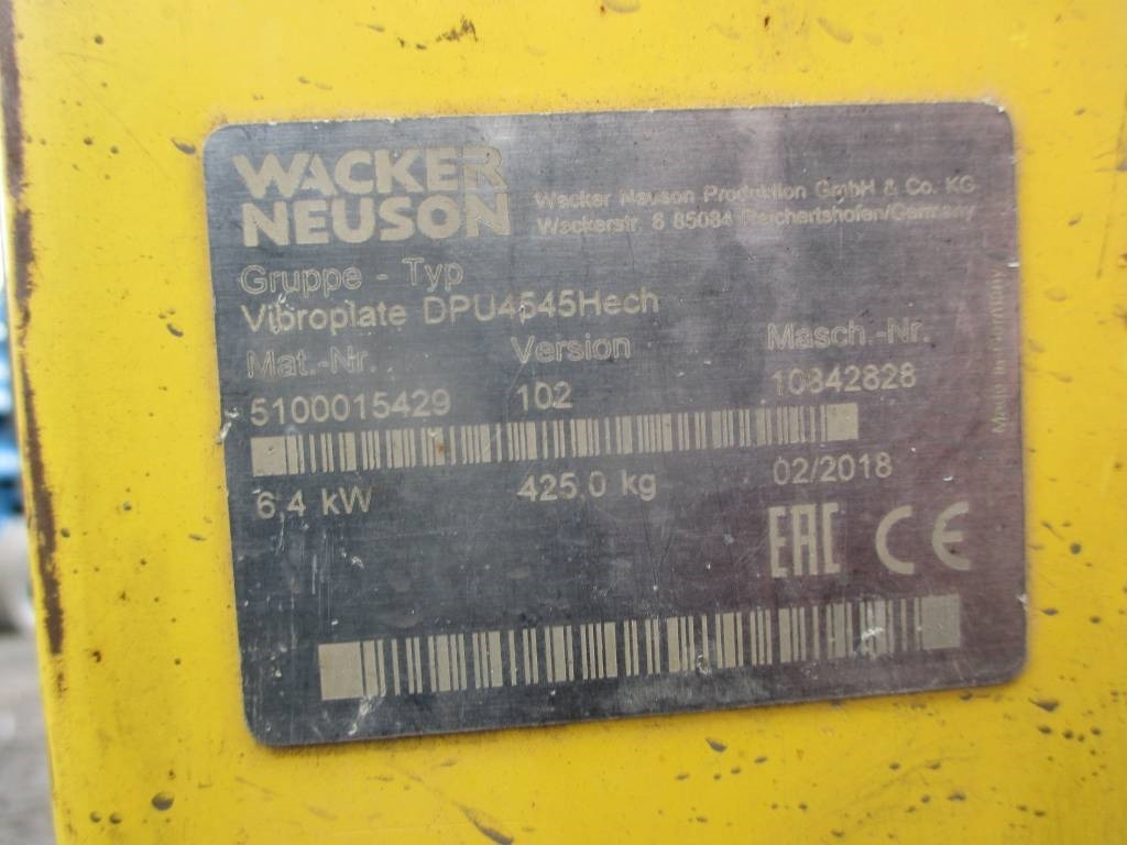 Vibroplatta Wacker Neuson DPU 4545 HE: bild 9