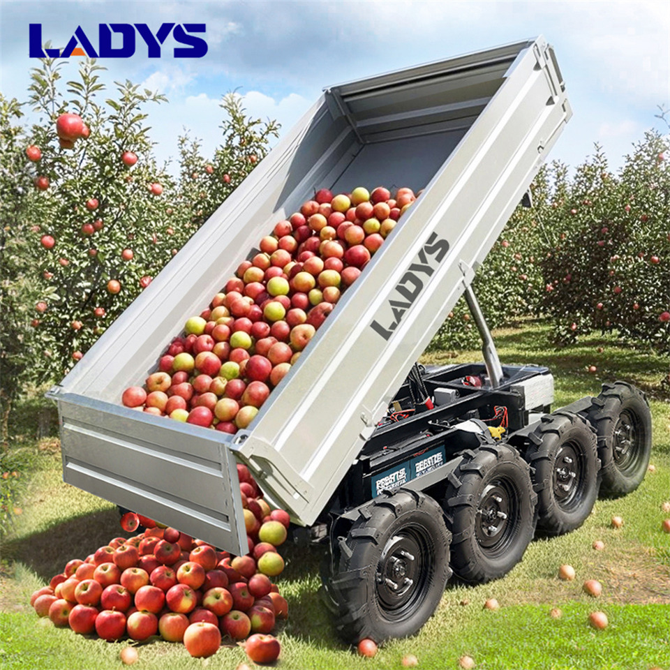 Ny Tippvagn för lantbruk LADYS Electric Remote Control Transporter Agricultural Orchard Farm Electric Utv Material Handling Equipment All Terrain Transport Vehicle: bild 7