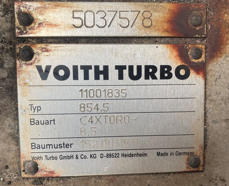 Voith Voith 854.5 C4XT0R0 -8.5E Solaris Van Hool Getriebe 152.0011611 - Växellåda och reservdelar för Buss: bild 2 Voith Voith 854.5 C4XT0R0 -8.5E Solaris Van Hool Getriebe 152.0011611 - Växellåda och reservdelar för Buss: bild 2