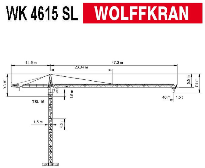 Wolff 4615SL - Tornkran: bild 1 Wolff 4615SL - Tornkran: bild 1