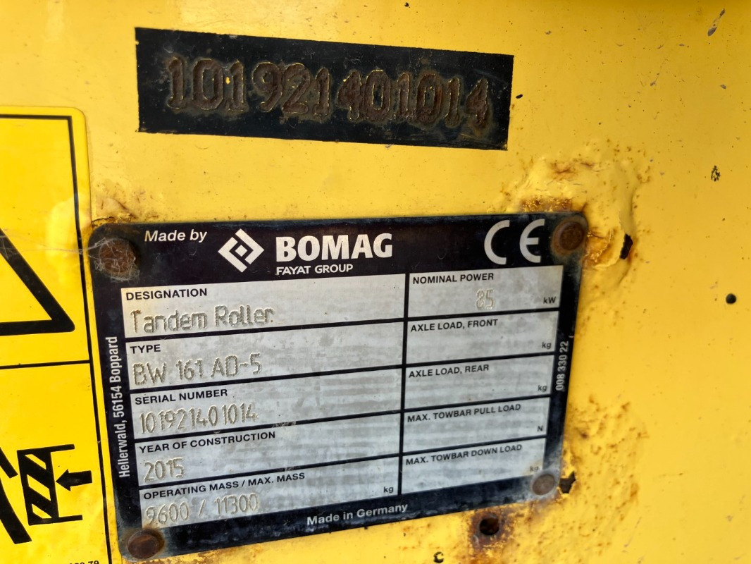 BOMAG DE BW 161 AD-5 Stage IIIb/Tier 4i - Asfaltvält: bild 2 BOMAG DE BW 161 AD-5 Stage IIIb/Tier 4i - Asfaltvält: bild 2