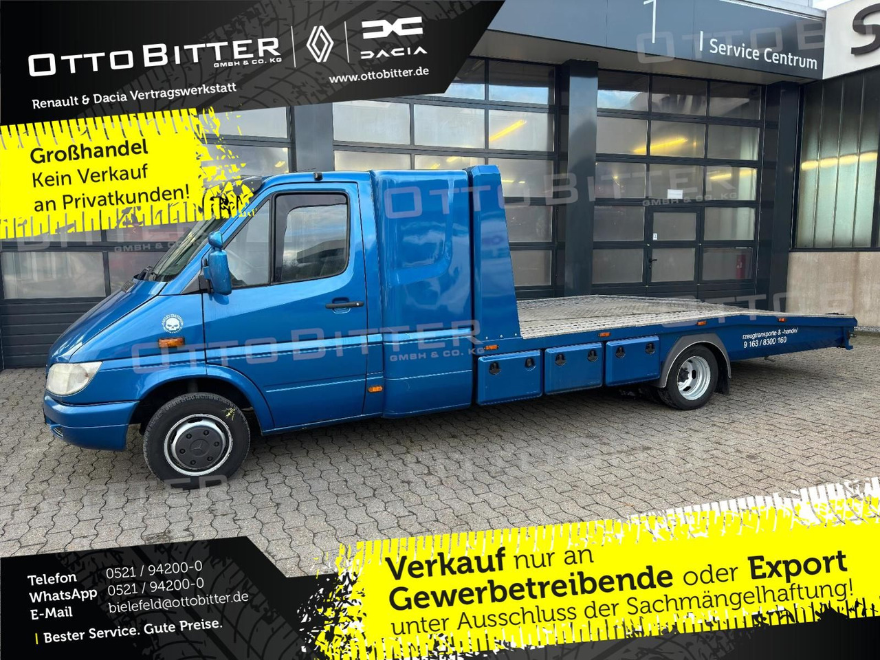 Mercedes-Benz Sprinter 2.7 CDI ABSCHLEPPWAGEN SCHLAFKABINE - Biltransportbil lastbil: bild 1 Mercedes-Benz Sprinter 2.7 CDI ABSCHLEPPWAGEN SCHLAFKABINE - Biltransportbil lastbil: bild 1