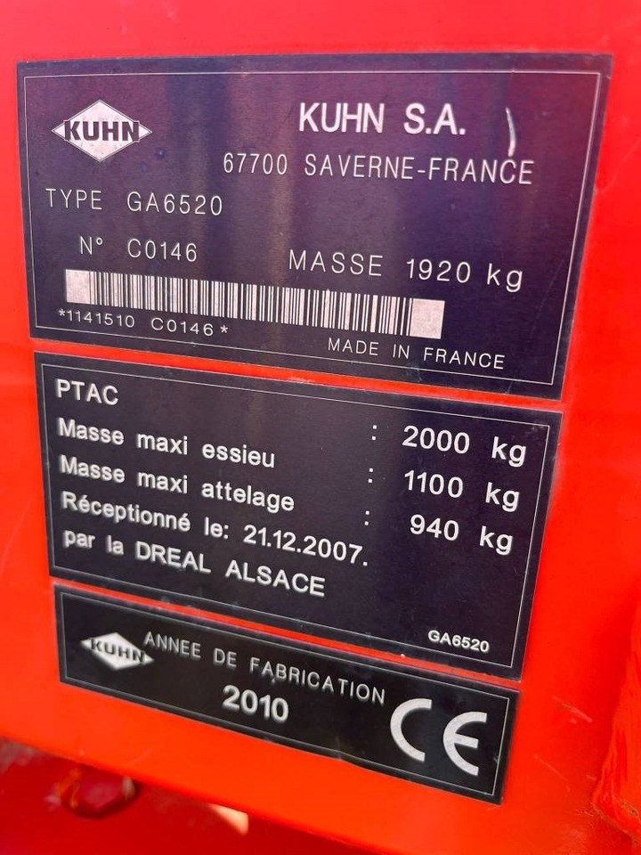 Kuhn 6520 - Inplastar: bild 3 Kuhn 6520 - Inplastar: bild 3
